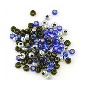 STRIKKEPERLER - 9904 MIX BL/SVART